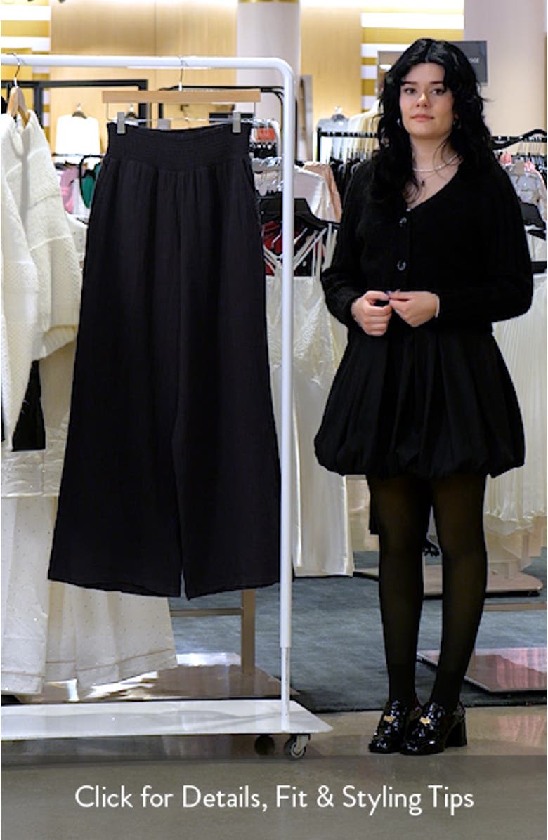 New Waves Smock Waist Cotton Gauze Pants, sales video thumbnail