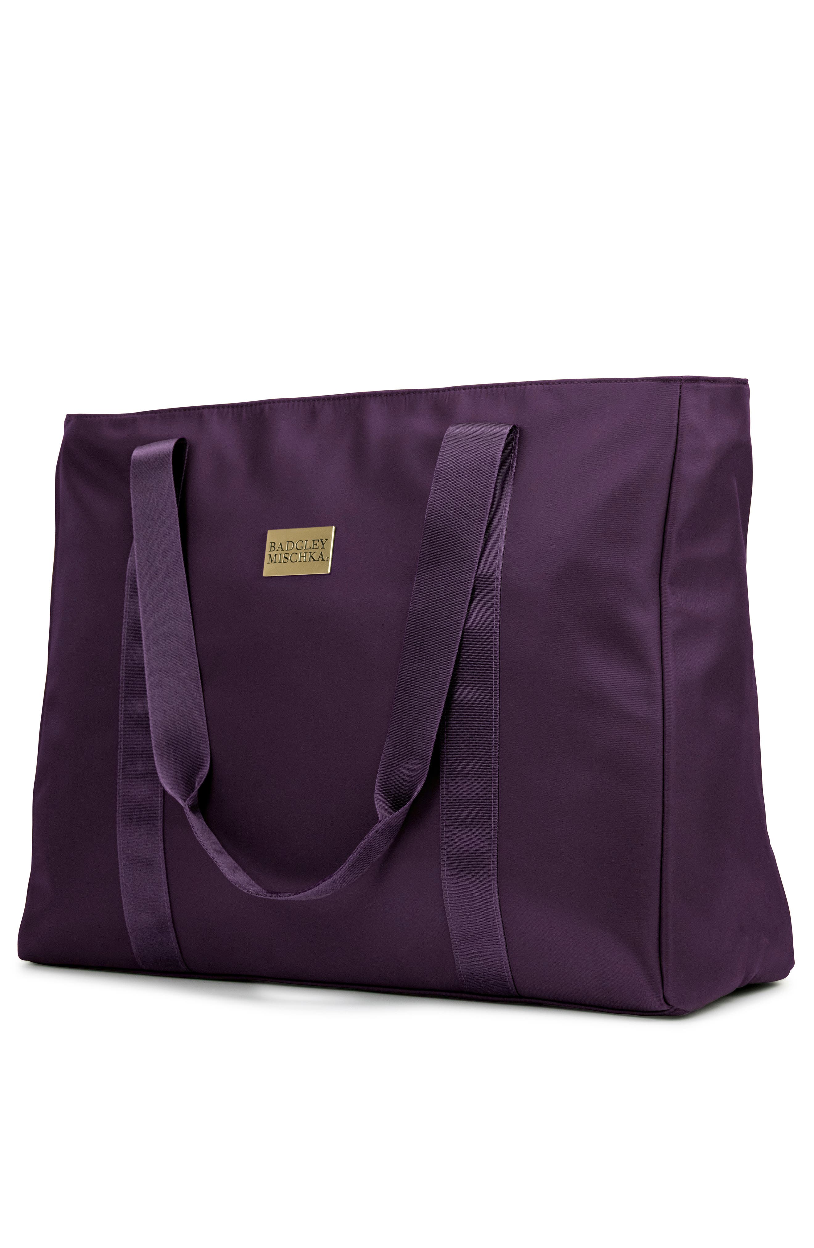 Uncomplicated Nylon Weekender Duffel Bag, Alternate, color, Purple