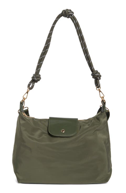 Nylon Flap Crossbody Bag