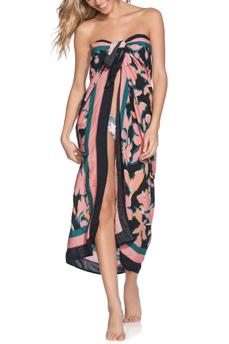 Andros Island Pareo Cover-Up, Alternate, color, MULTI BLACK