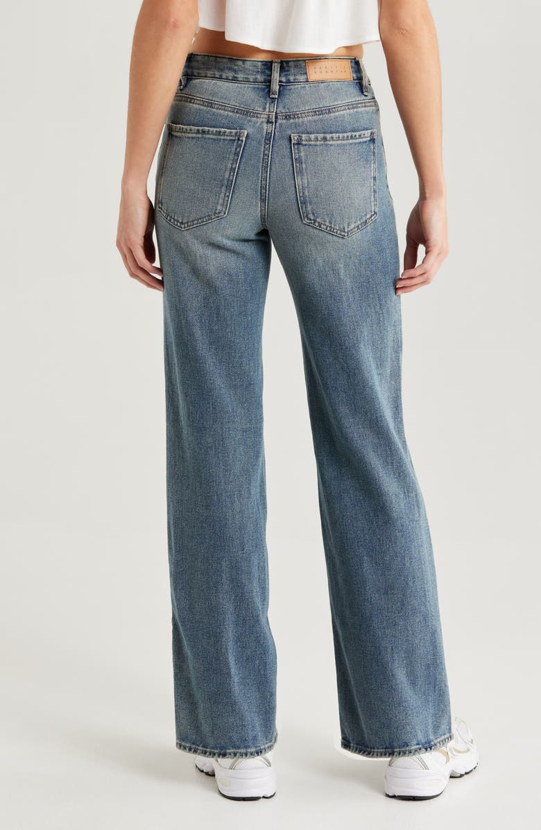PacSun Grace High Waist Girlfriend Jeans, Alternate, color, Med Wash