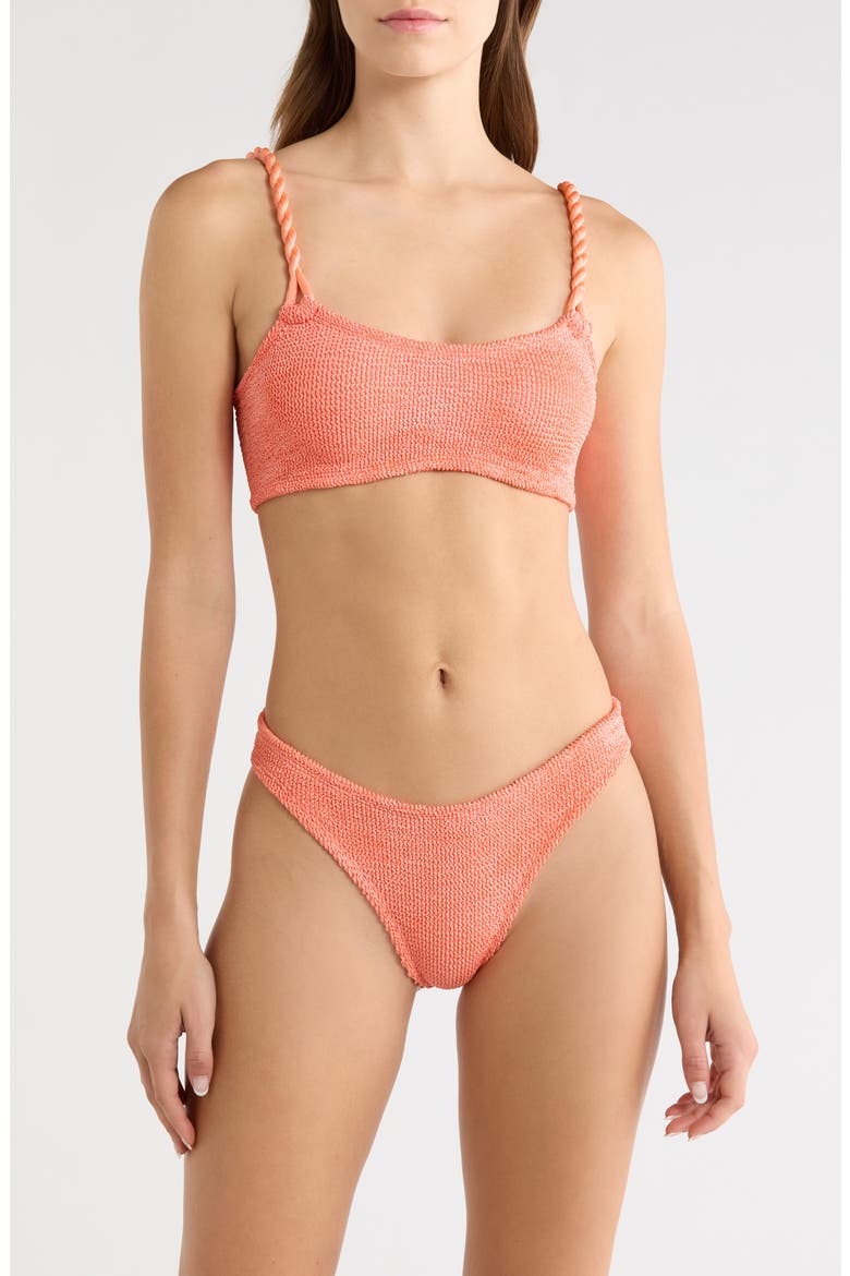 Phoebe Two-Piece Bikini Swimsuit, Main, color, METALLIC CORAL