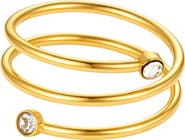 Adornia 18k Gold Plated Spiral Bypass Ring