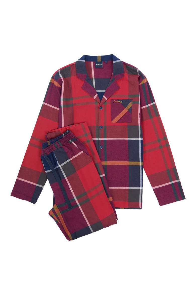 Large Scale Laith Pajama Set, Alternate, color, LARGE RED TARTAN