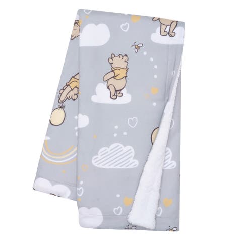 Disney Baby Hunny Bear Winnie the Pooh Soft Faux Shearling Baby Blanket