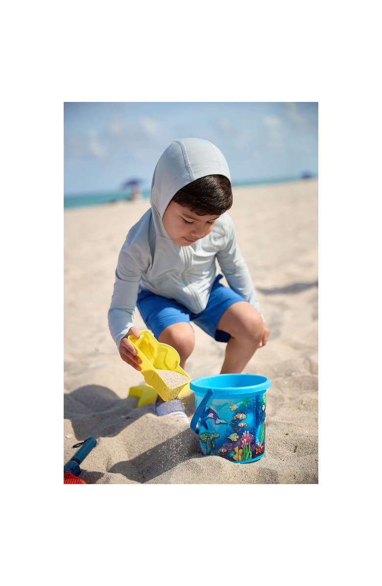 BloqUV Kid's Full Zip Hoodie Top, Alternate, color, Soft Gray