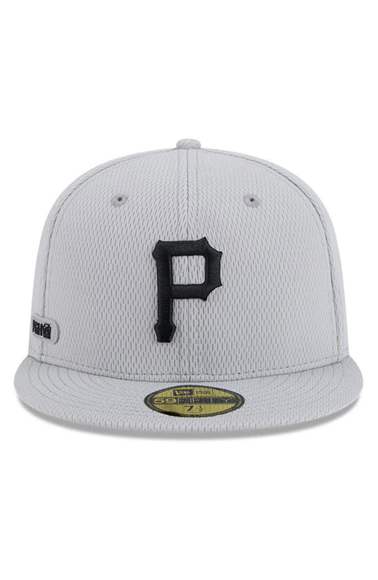 New Era Men's New Era Gray Pittsburgh Pirates 2025 MLB Clubhouse 59FIFTY Fitted Hat, Alternate, color, Gray