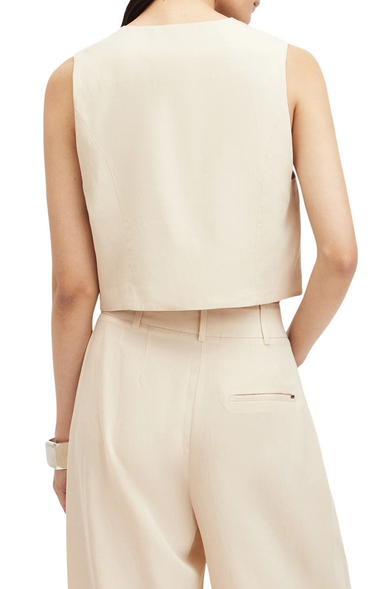 AllSaints Deri Lyn Crop Vest, Alternate, color, 