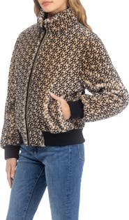 GORSKI Genuine Shearling Insignia Bomber Jacket, Reversible