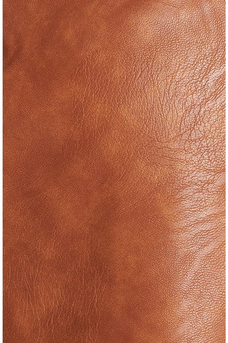 ASTR Faux Leather Pleat Front Skirt, Alternate, color, AMBER BROWN