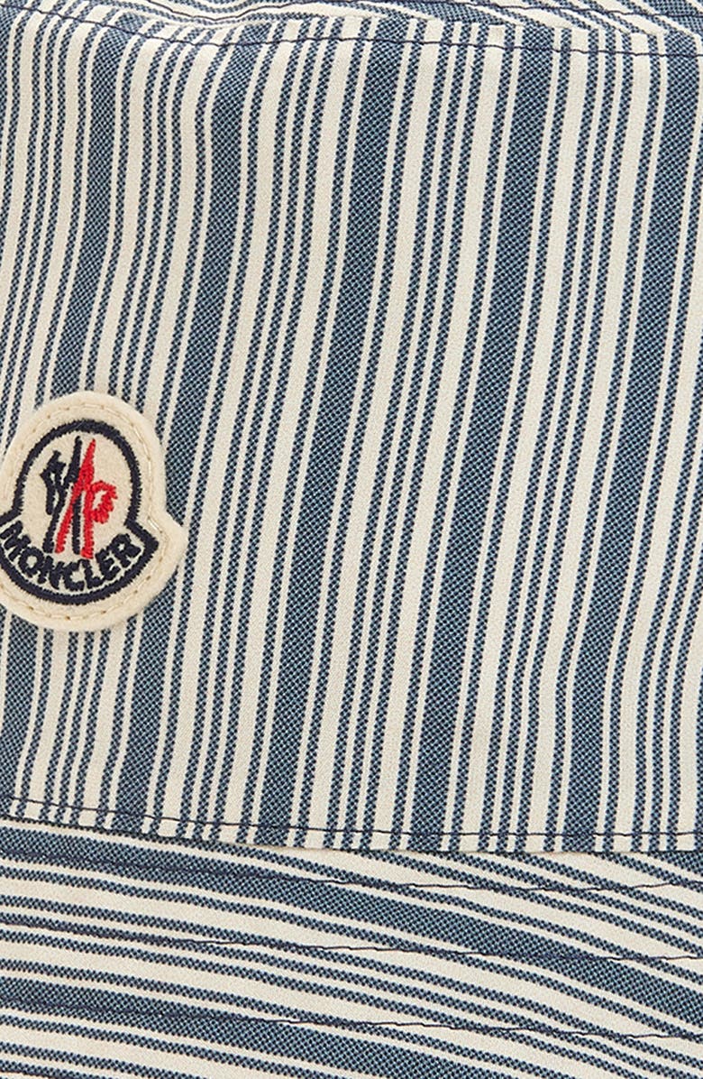 Moncler Logo Patch Reversible Bucket Hat, Alternate, color, P77-Blue Horizon