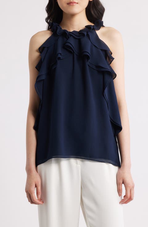 Ruffle Sleeveless Top