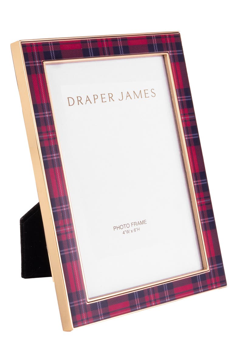 Draper James Angie Plaid 4" x 6" Photo Frame, Alternate, color, Multi Red