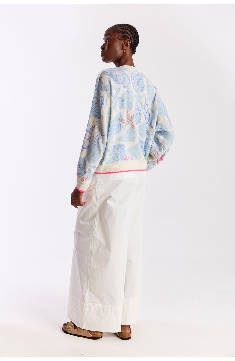 Brodie Pure Cashmere Scatter Shell 100% Cashmere Sweater, Alternate, color, Organic White