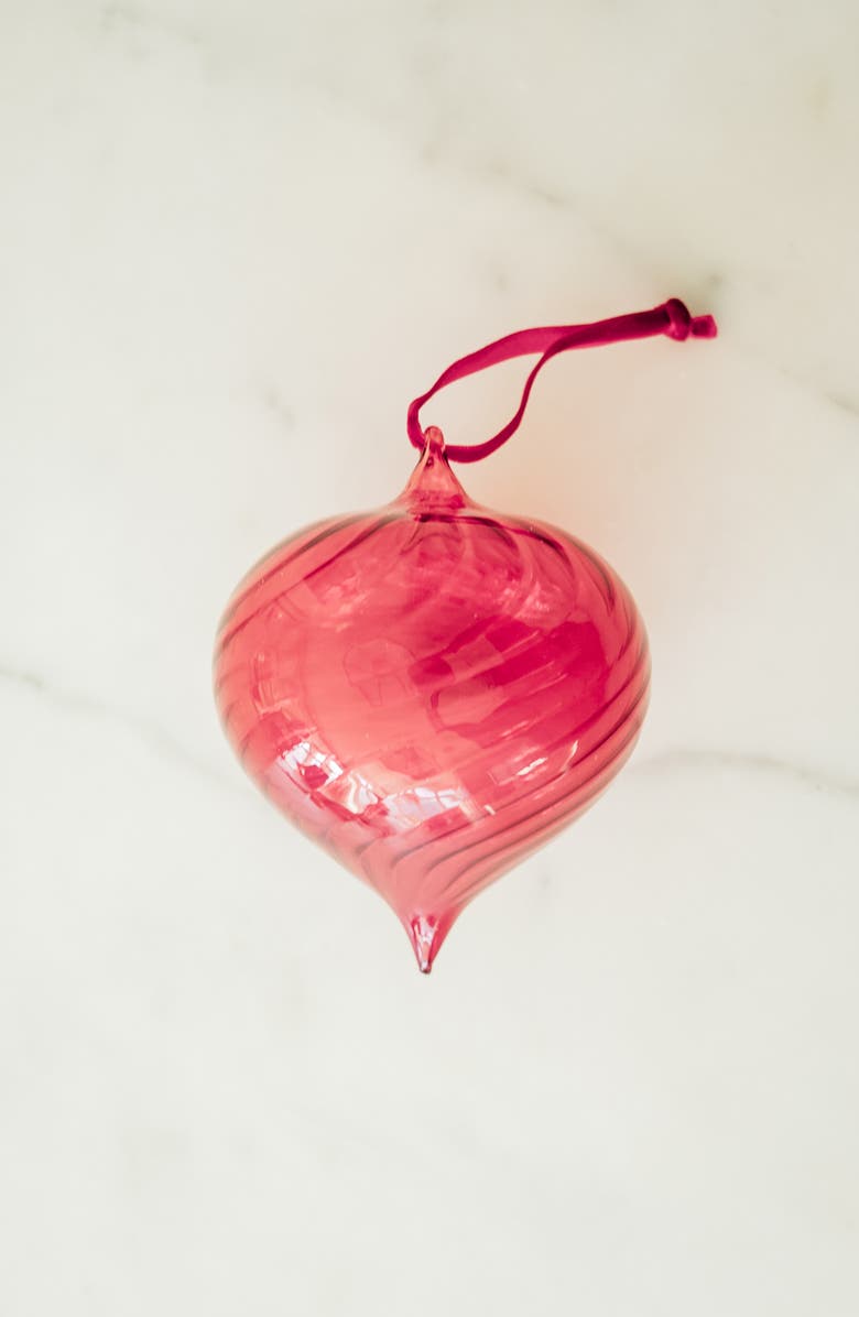 Rachel Parcell Swirl Glass Ornament, Main, color,