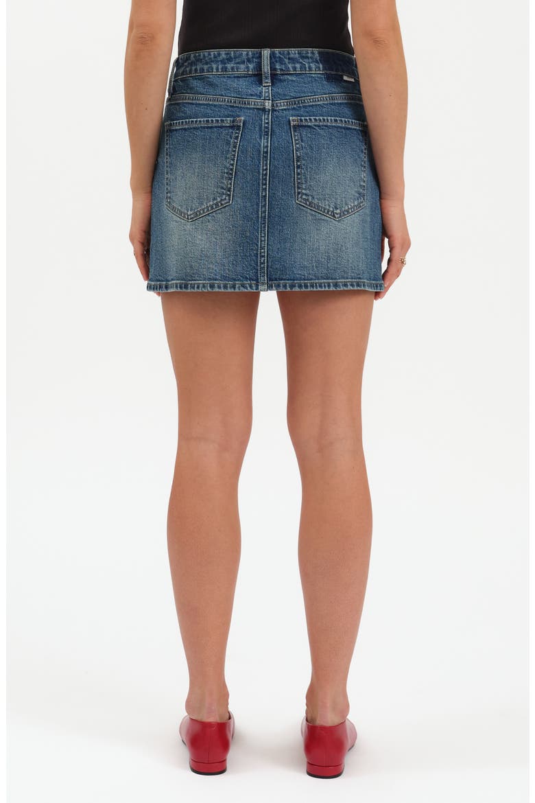 Malibu Denim Miniskirt, Alternate, color, DREAM DATE