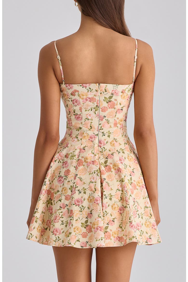 Dolly Rose Print Stretch Cotton Fit & Flare Minidress (Women