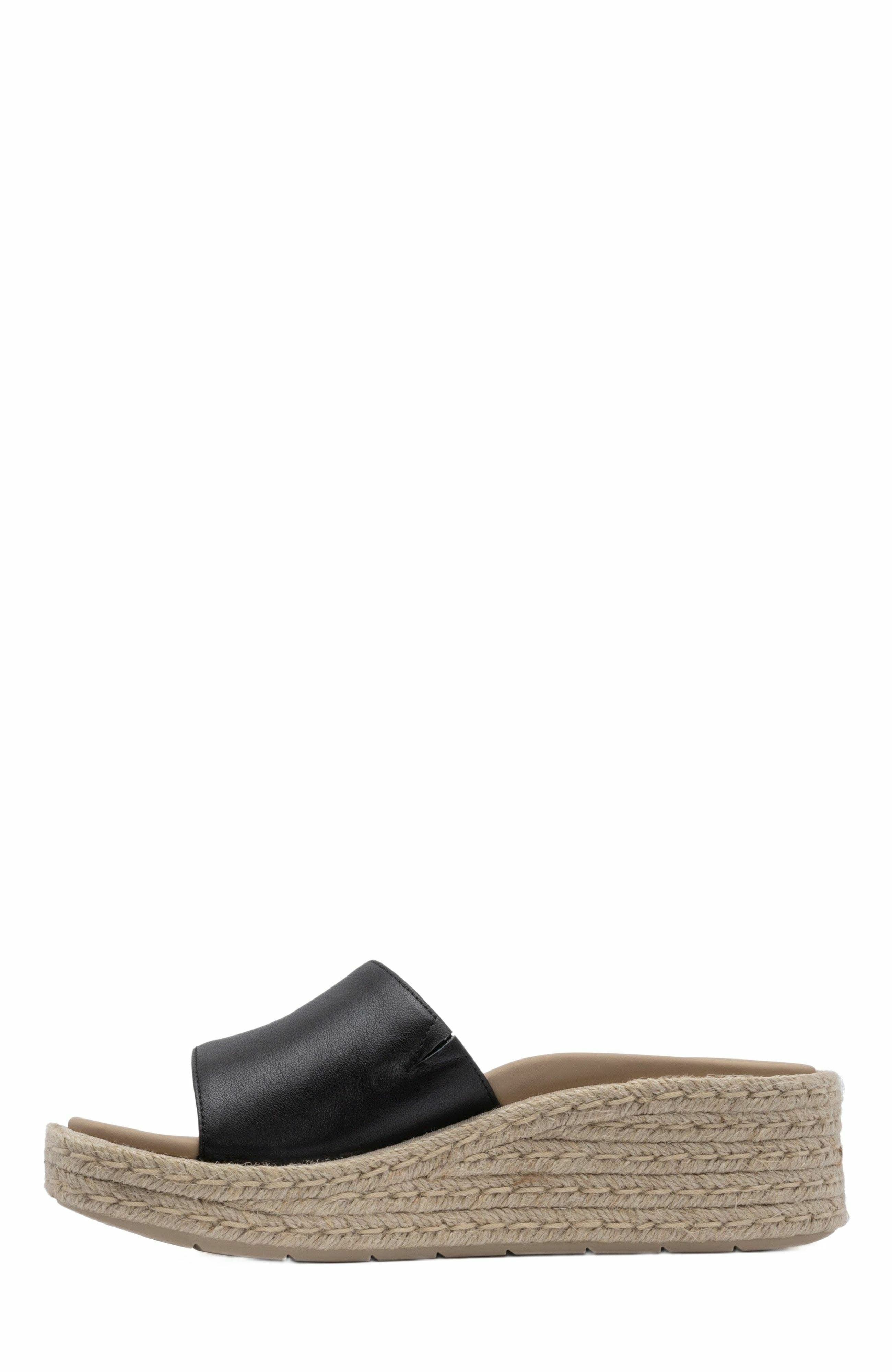 Solstice Slide, Alternate, color, Black Leather