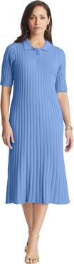 Jessica London Ribbed Henley Dress