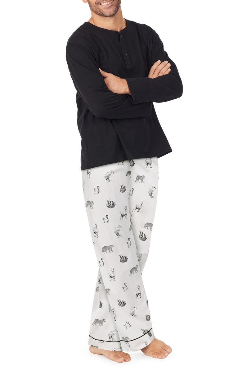 BedHead Pajamas Wild Animals Henley Pajamas, Alternate, color, 