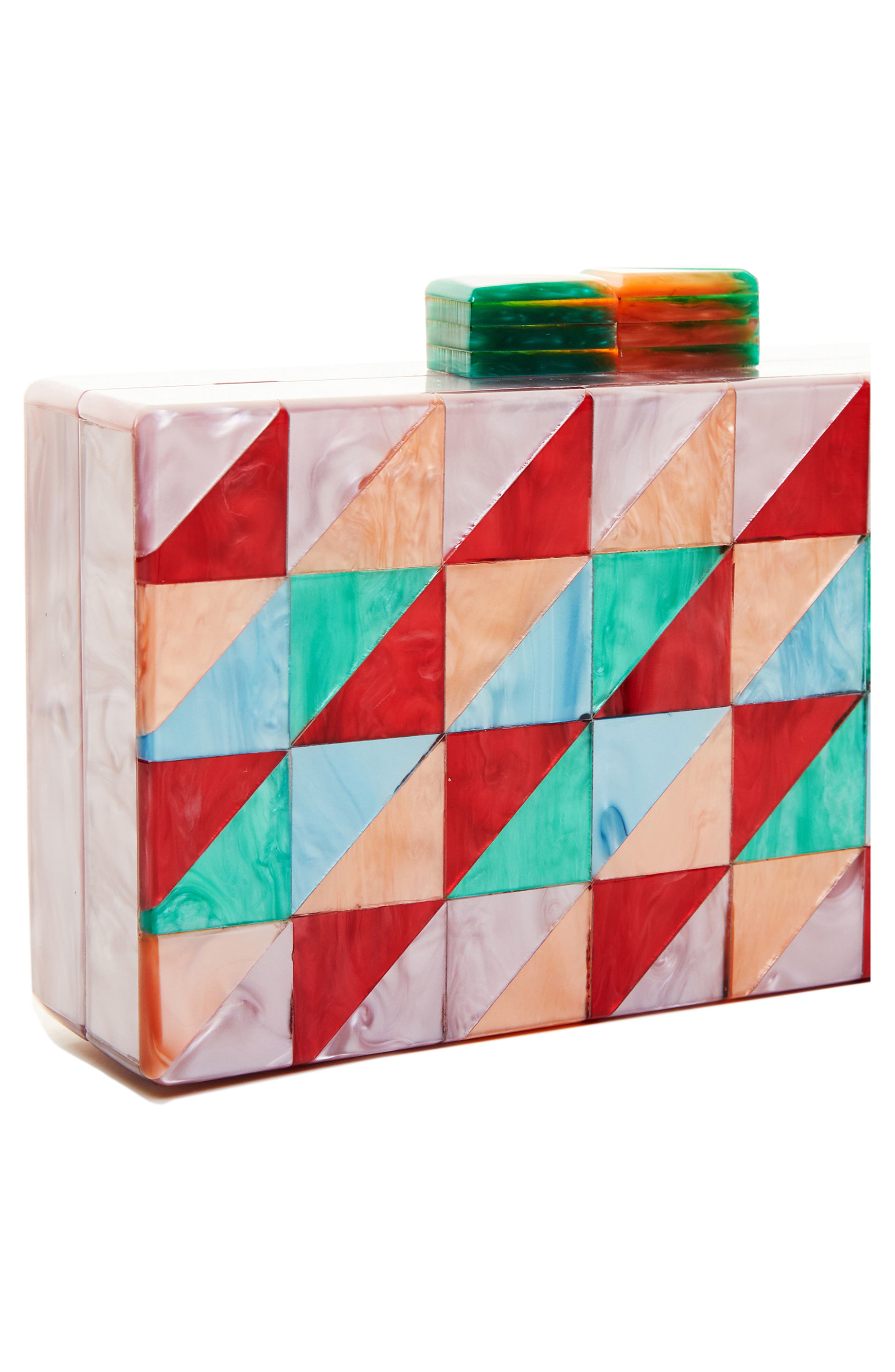 Like Dreams Geometric Box Clutch, Alternate, color, 