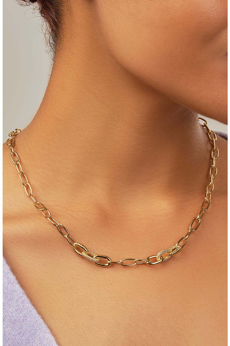 Samar Chain Link Necklace, Alternate, color, GOLD