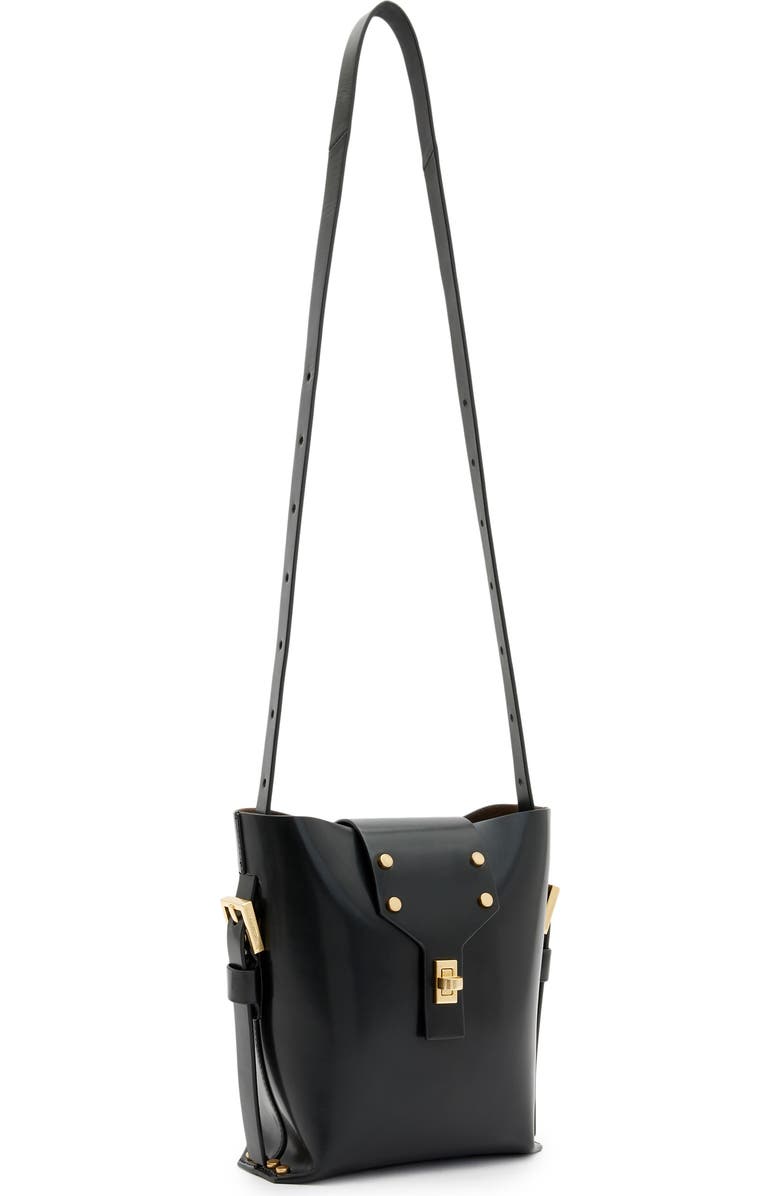 AllSaints Miro Crossbody Bucket Bag, Alternate, color,