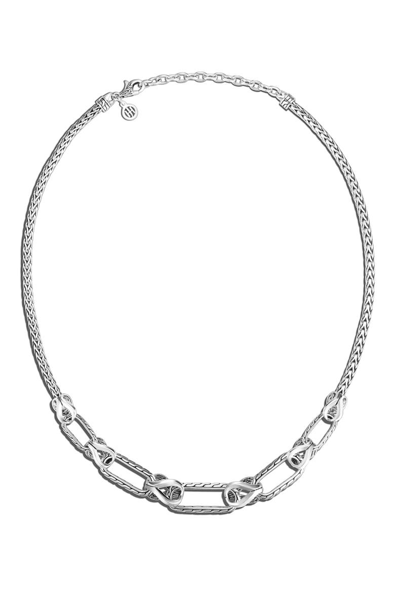 John Hardy Classic Chain Sterling Silver Bib Necklace, Alternate, color, 