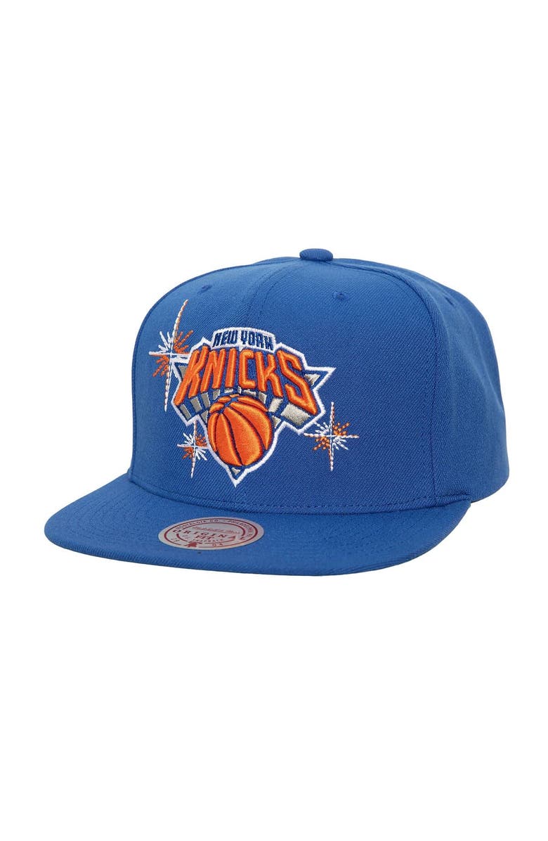Mitchell & Ness Men's Mitchell & Ness Blue New York Knicks Starlight Snapback Hat, Main, color, Blue
