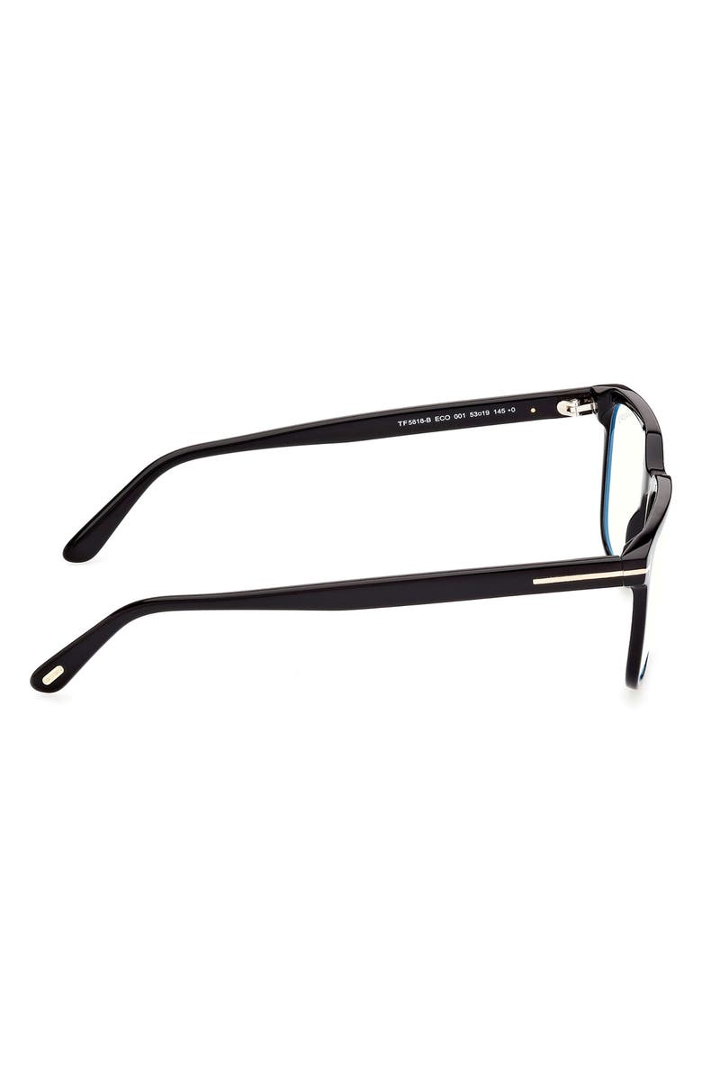 TOM FORD 53mm Square Blue Light Blocking Glasses, Alternate, color, 