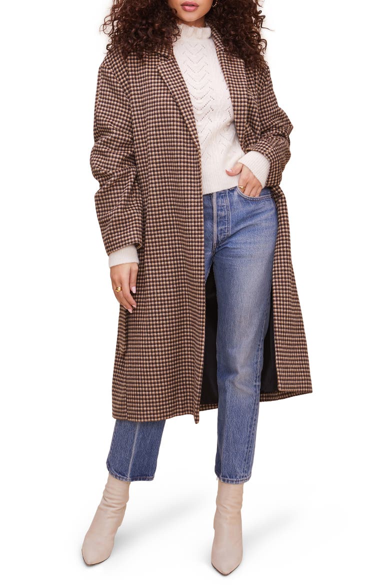 Roxanne Belted Coat, Main, color, MOCHA MULTI