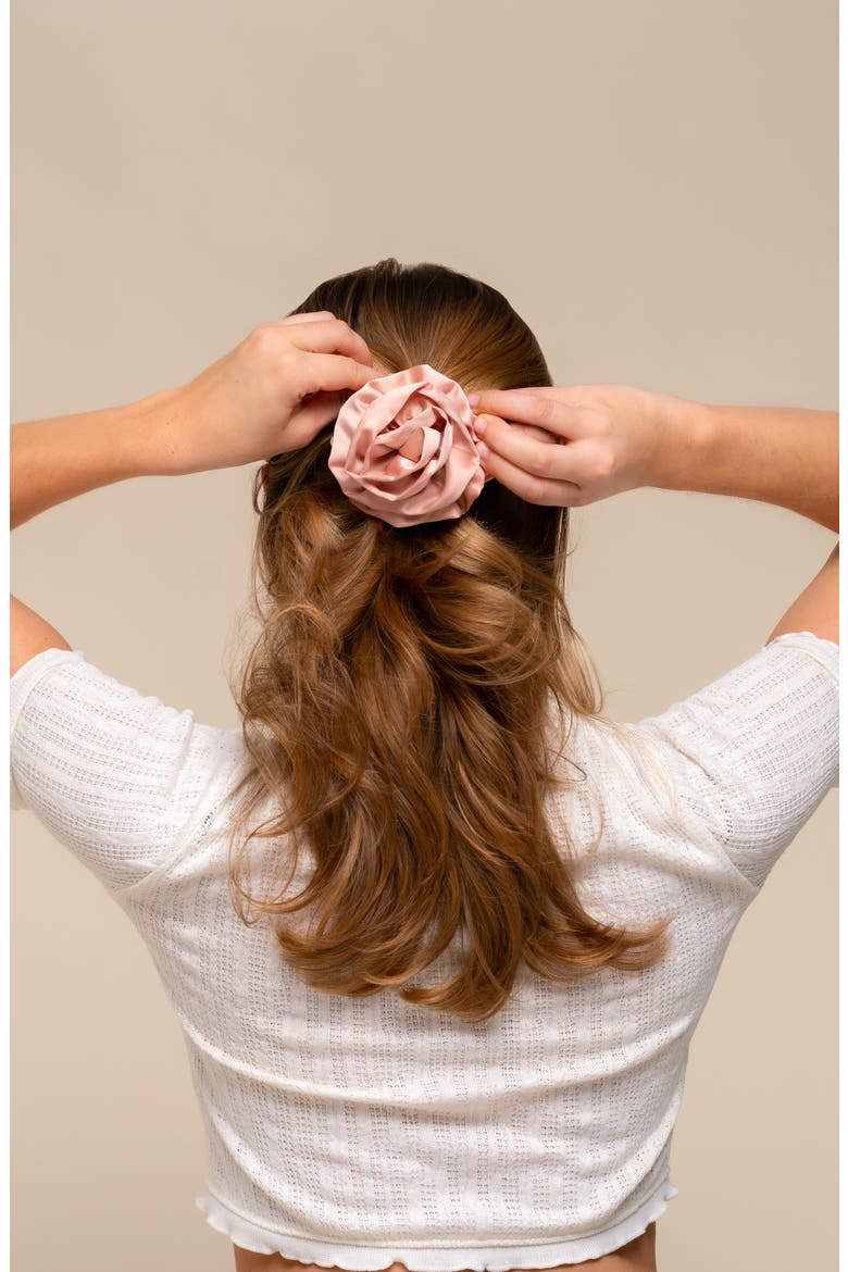 Rosette Cloud Hair Clip, Alternate, color, TERRACOTTA