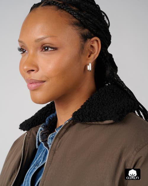 Weworewhat Fur Collar Balloon Jacket In Brown