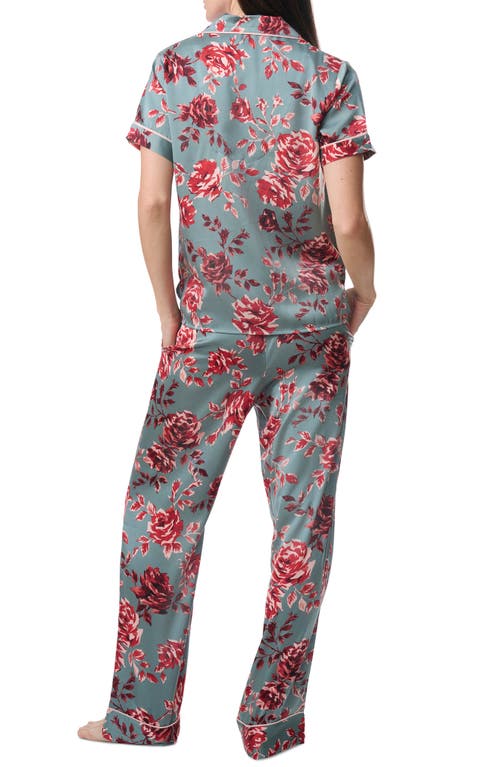 Splendid Notch Collar Pajamas In Rose Toss