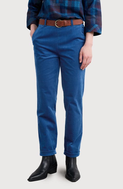 Crackington Sailor Button Crop Pull-On Pants (Petite)