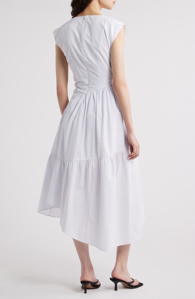 FRAME Sleeveless Cotton Seersucker Sundress, Alternate, color, Light Chambray Multi