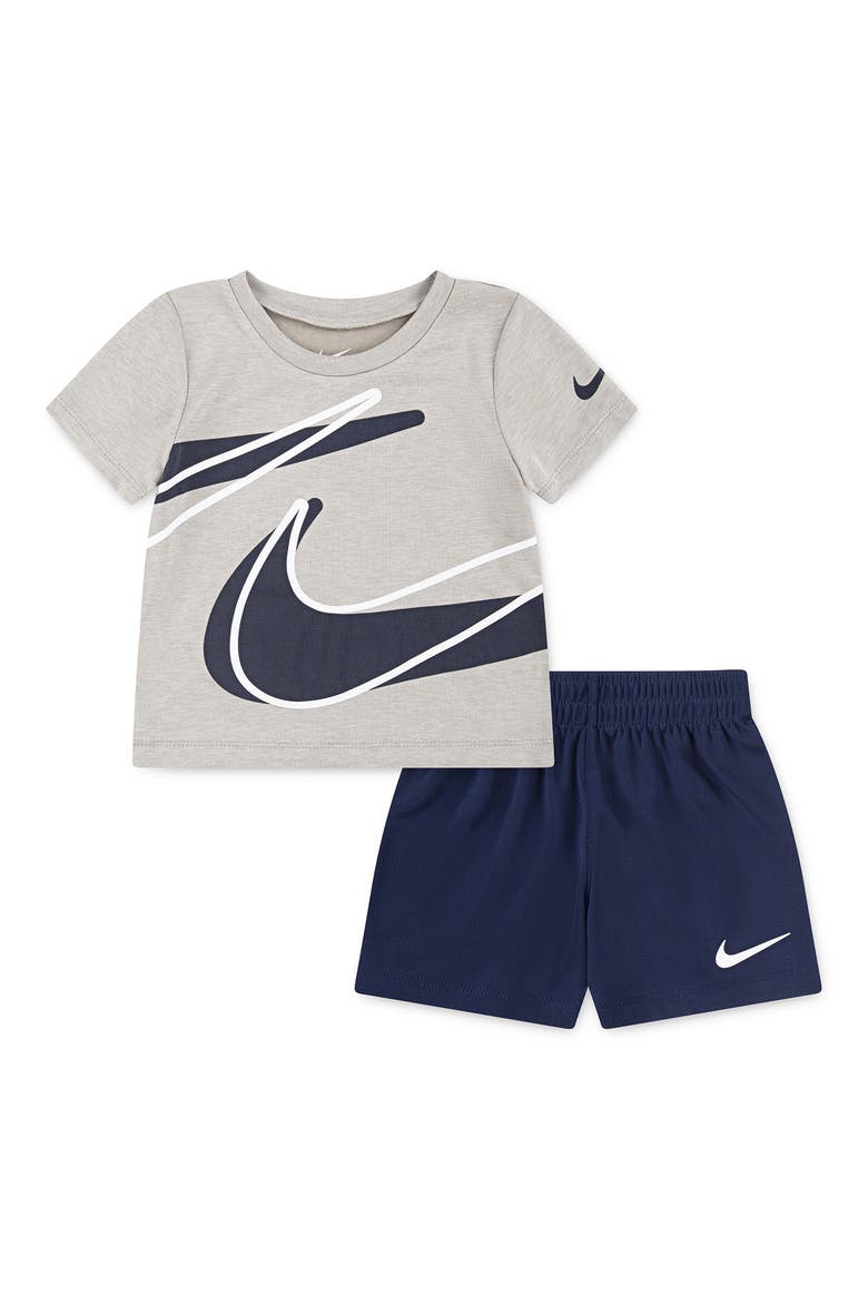 DRI-Fit Drop Set Tee & Shorts Set, Main, color, MIDNIGHT NAVY
