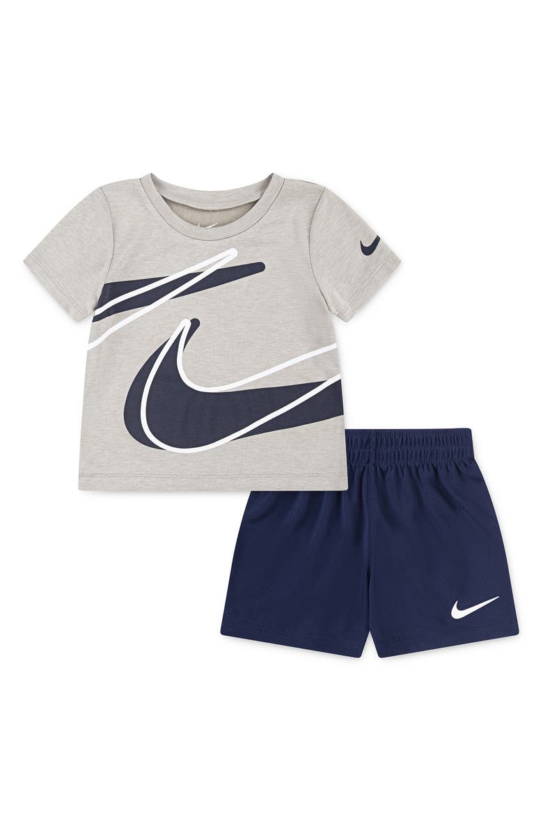 Nike Dry Dropset T-Shirt & Shorts Set, Main, color, U90midnigh