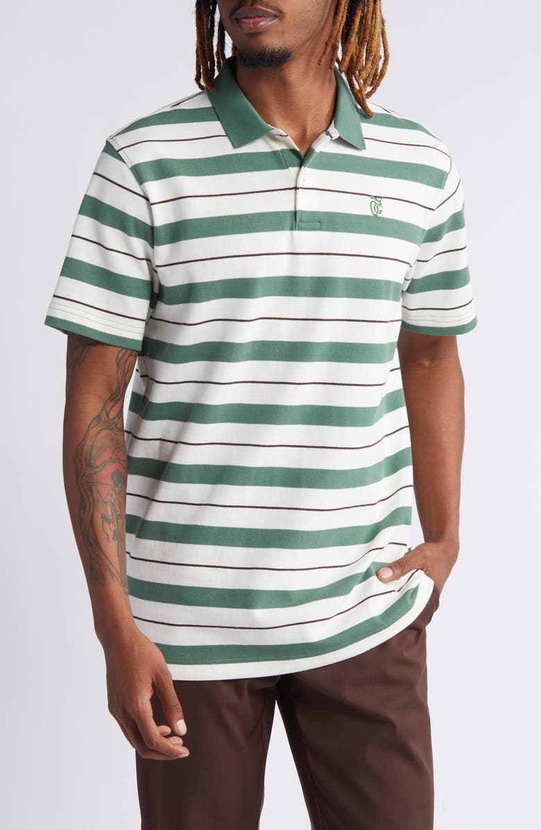 Quiet Golf x PUMA Sunday Stripe Cotton Golf Polo, Main, color,
