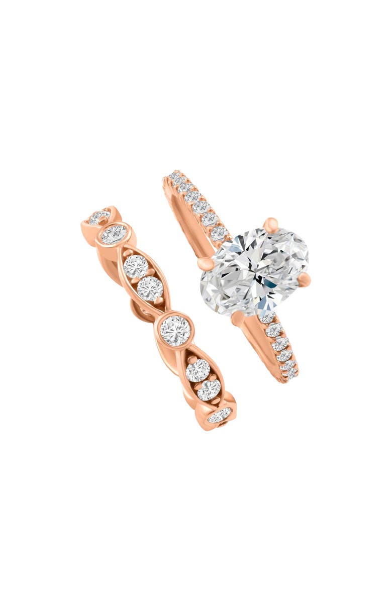 Bliss Diamond 2 3/4Ct Oval Diamond Engagement Wedding Ring Set Gold Lab Grown, Alternate, color, 