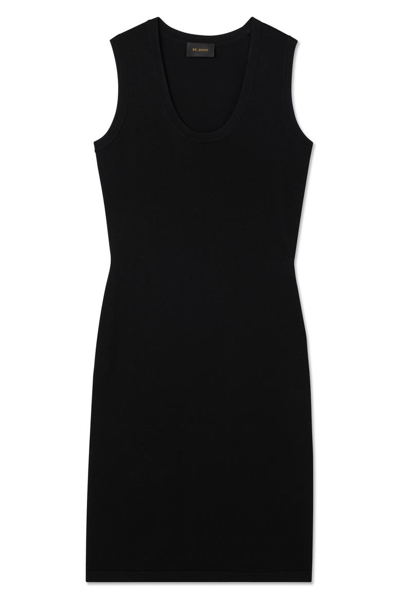 Santiago Knit Scoop Neck Sleeveless Dress, Alternate, color, BLACK