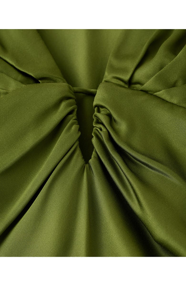 MANGO Vestido Victoria Satin Maxi Dress, Alternate, color, Green