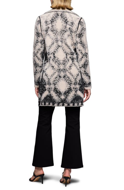 Nic + Zoe Nic+zoe Diamond Pattern Coat In Gray