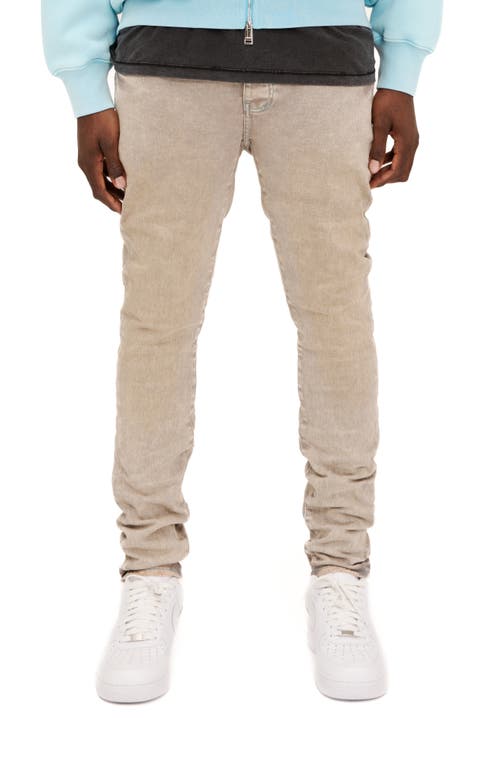 Purple Brand Nitric Dirty Wash Skinny Jeans In Tan