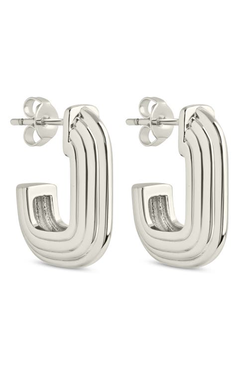 Briella Rib Hoop Earrings