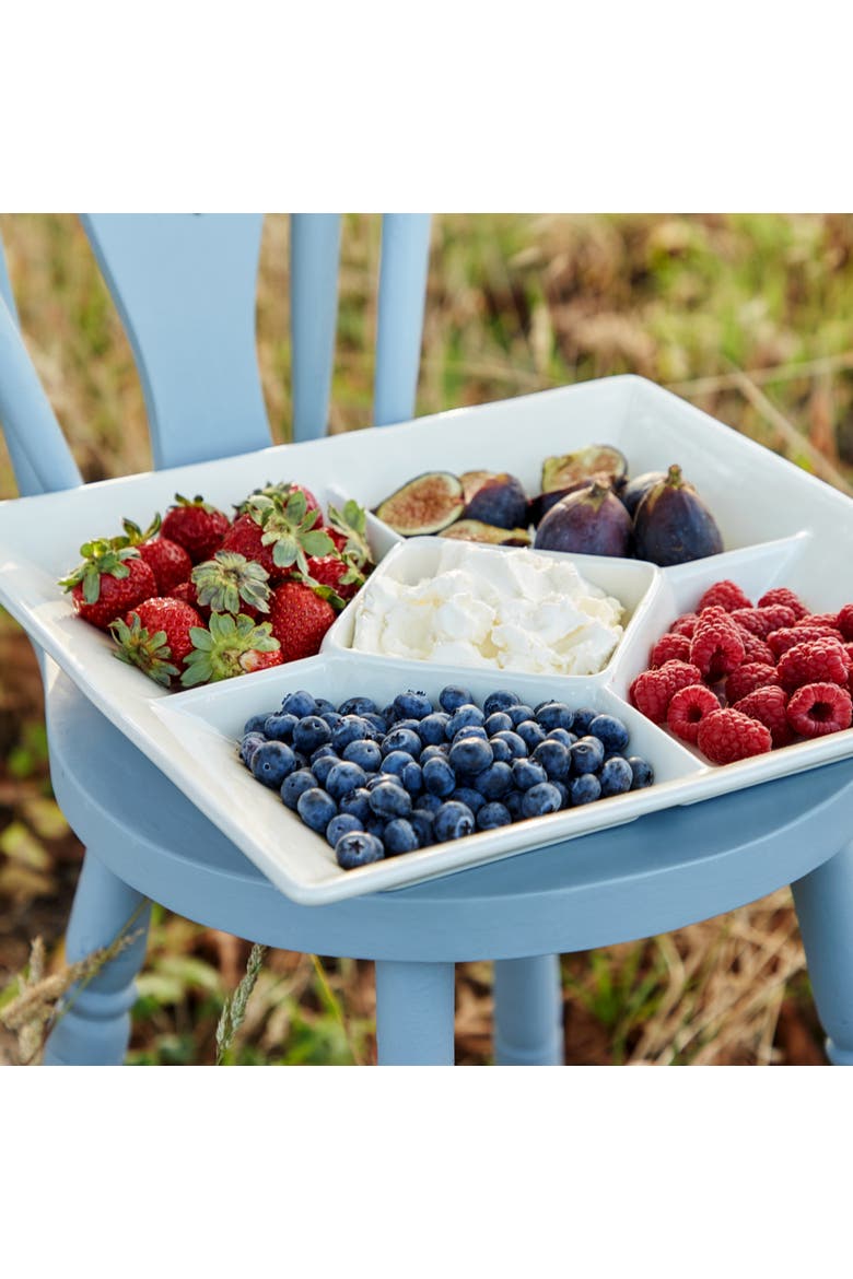 Cook & Host Sq. appetizer tray, Alternate, color, White