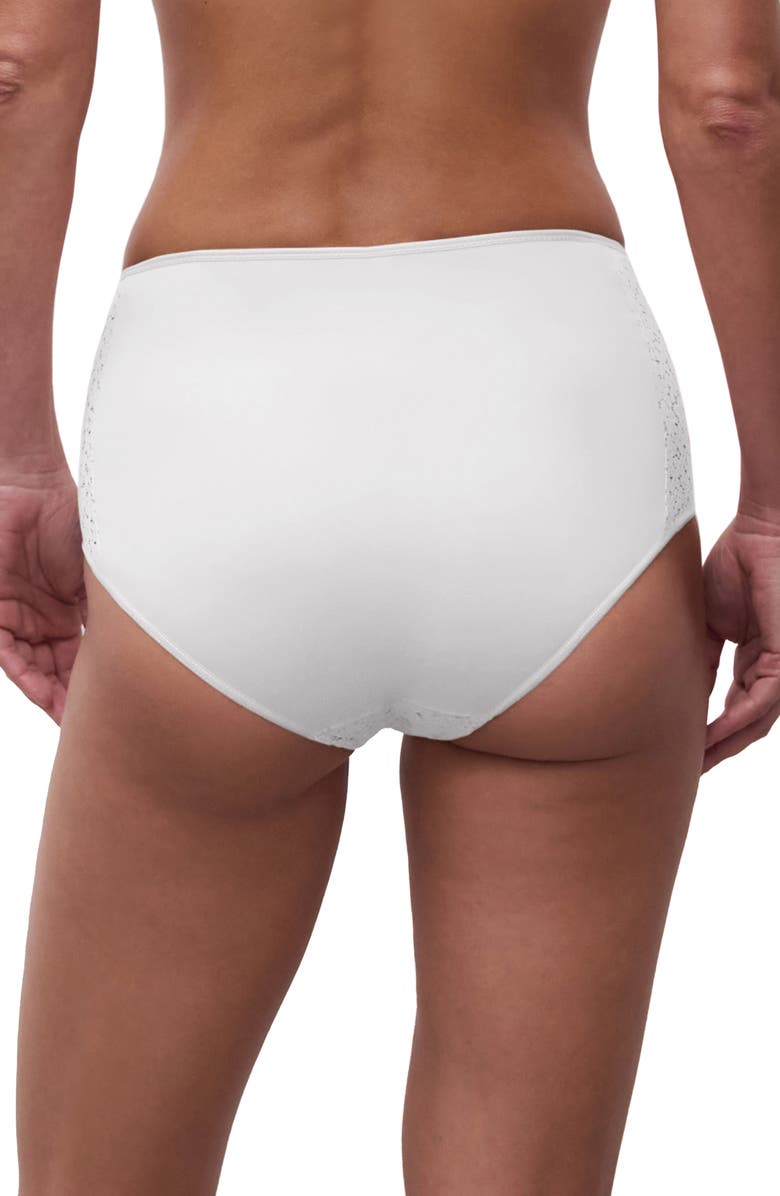 Chantelle Lingerie Norah Comfort High Waist Briefs, Alternate, color, White
