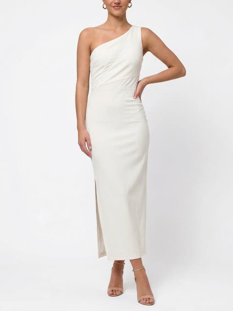 Veanne One Shoulder Maxi Dress
