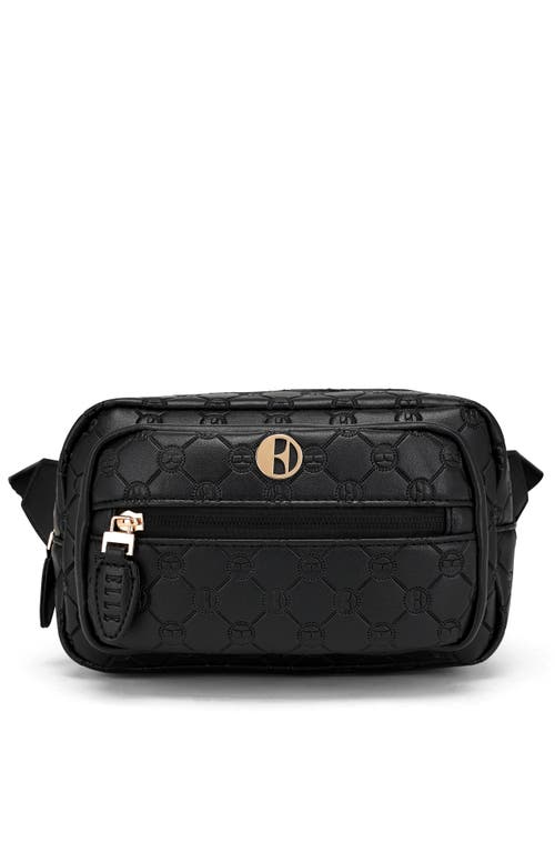 Elle Compass 1.6l Vegan Leather Monogram Sling In Black