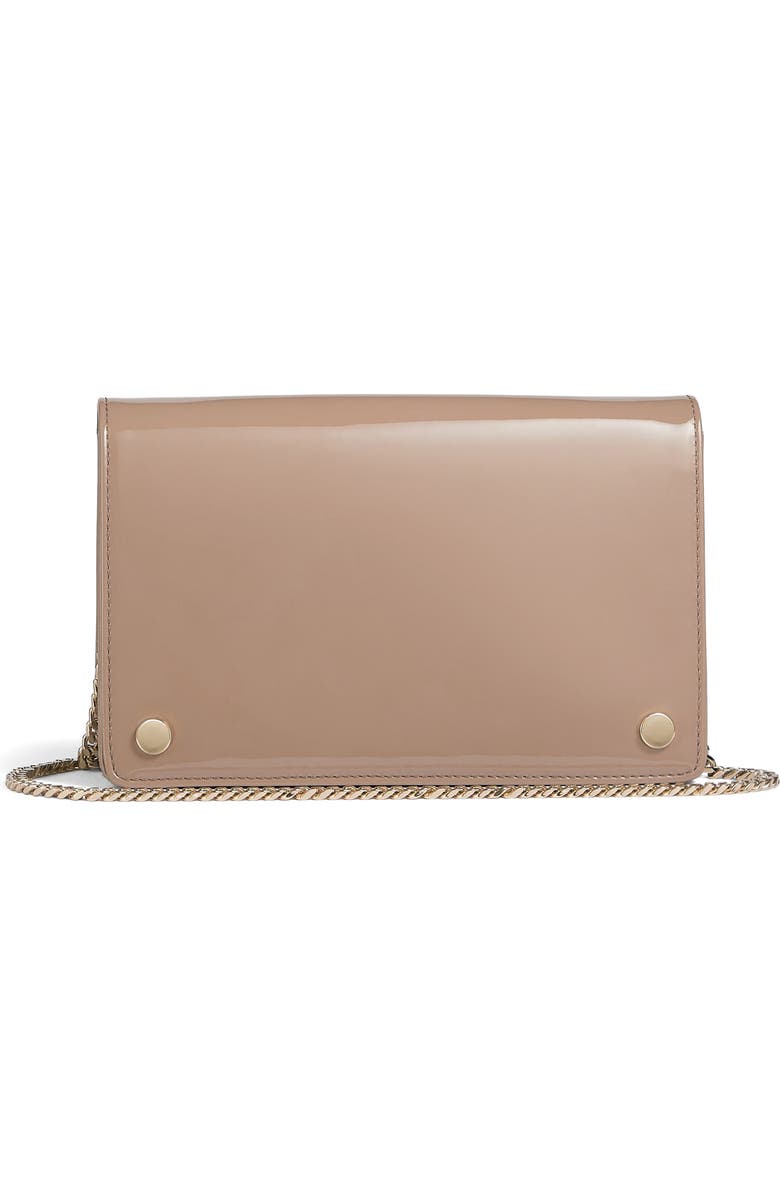 LK Bennett Cici Rectangular Clutch, Main, color, Dark Taupe